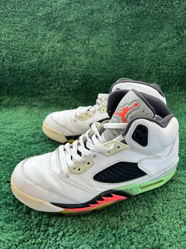 44码 aj5 毒液配色 篮球鞋 高帮 白色 中古 无盒