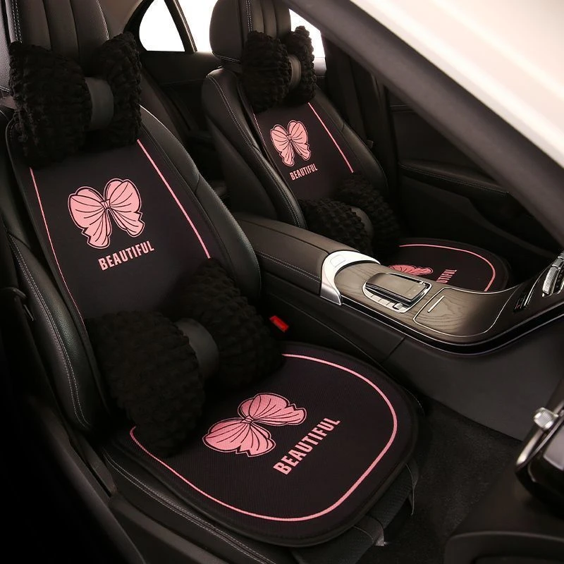 五座通用款汽车坐垫四季通用女士时尚座椅套通风透气舒适汽车坐垫