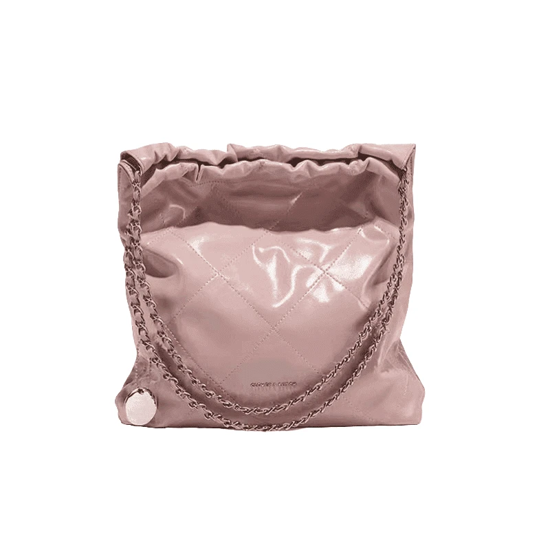 CLEVER&KETCH链条菱格包包女2025新款百搭小众高级感大容量水桶包