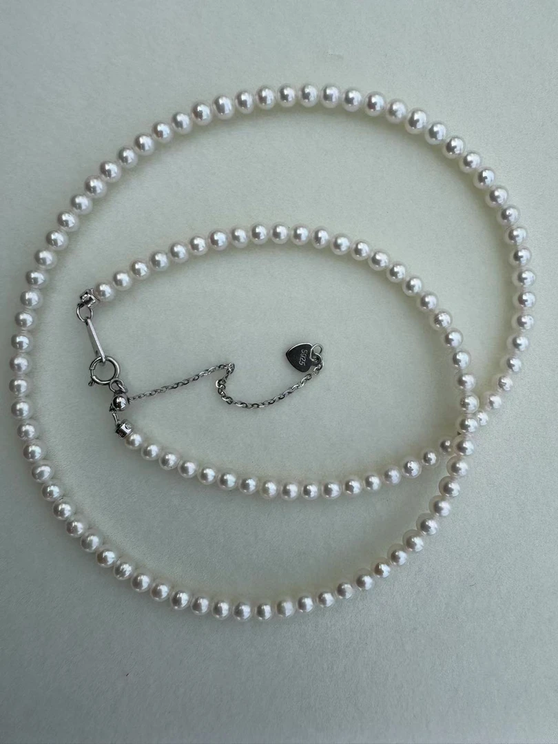 【柯总推荐】5A高品质冷白极光小米珍珠项链4-5mm百搭神器