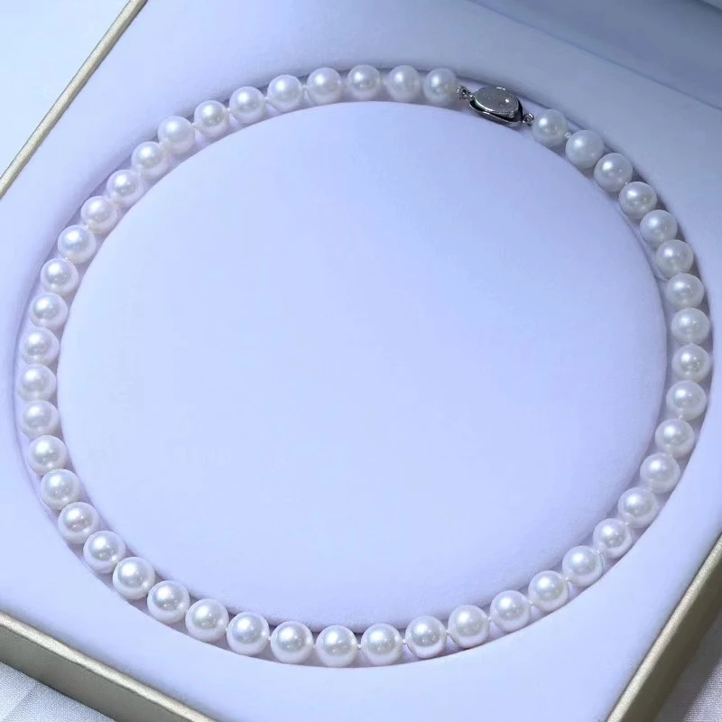 【柯总推荐】新年福利9-10mm龙珠项链冷白极光天然淡水珍珠