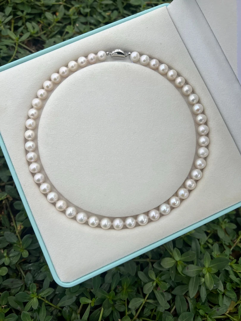 【柯总推荐】母亲节礼物 淡水珍珠 8-10mm妈妈链 正圆时尚百搭