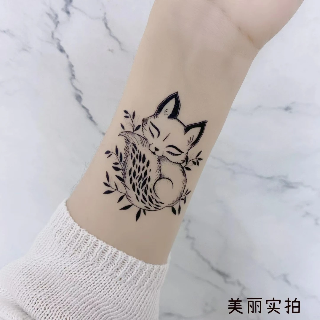 【草本贴纸*眯眼小狐狸R155款】10*15cm防水耐磨不反光实拍美丽贴好