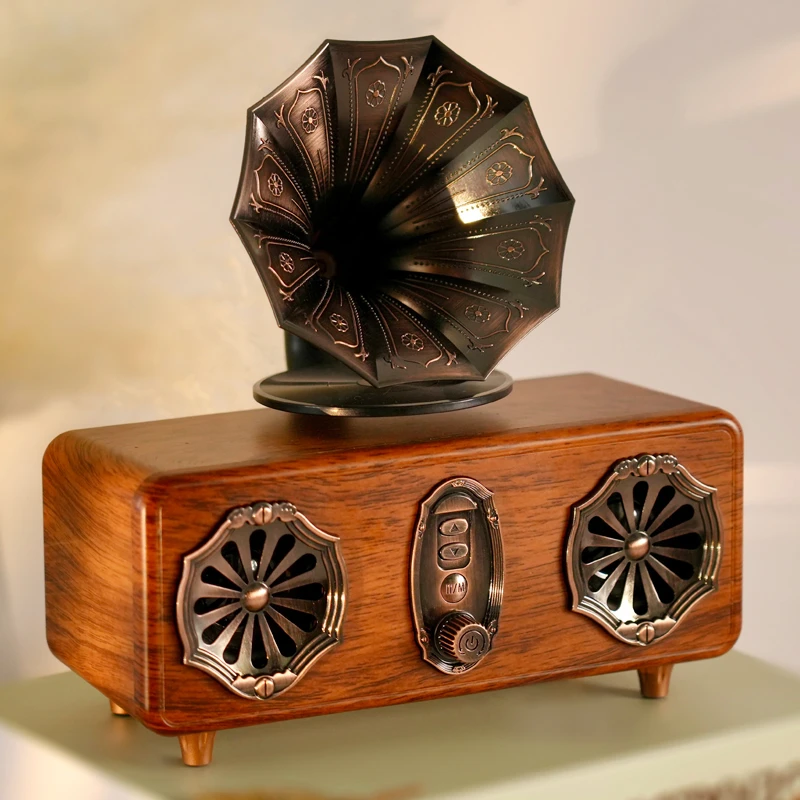 复古蓝牙音箱收音机低音炮重低音音响迷你创意插卡家用无线小音响