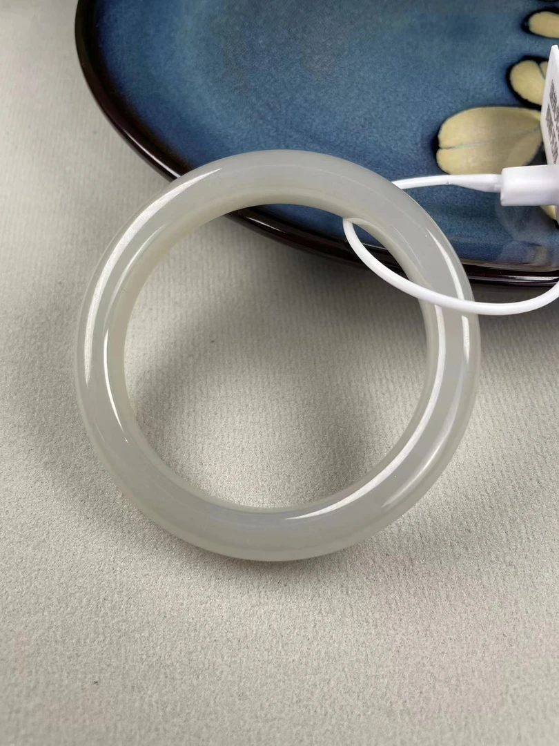 【睿泽鉴宝】和田玉烟紫手镯时尚百搭 XZC7425