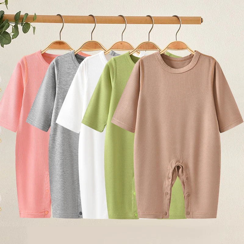 春夏代尔莫婴儿连体衣款弹力无骨宝宝衣服春季长袖睡衣空调服夏装