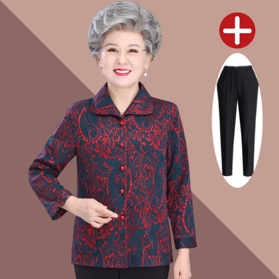 老人老太太中国风保暖奶奶装加厚中老年妈妈装冬季外套老年人加绒