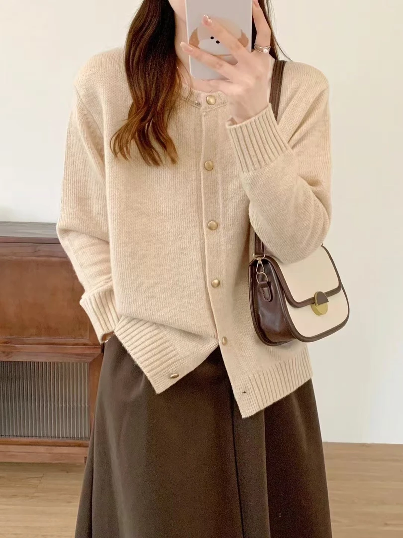 慵懒风外搭洋气外套针织开衫 新选f435