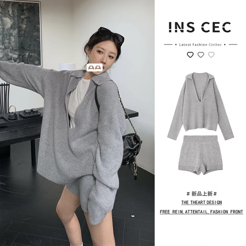 INS CEC休闲时尚卫衣套装早春显瘦2025秋季宽松中长款韩版两件套