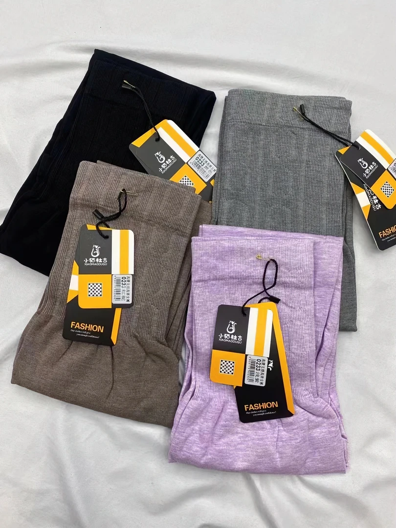 秋冬新款女士彩棉打底裤高腰收腹保暖裤高弹无缝美体紧身秋裤裤子