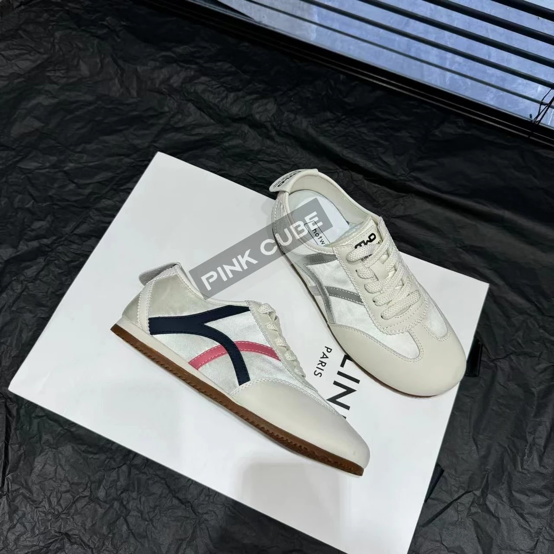 PINK CUBE透气休闲小白鞋女2024夏季百搭防滑平底德训板鞋女w131