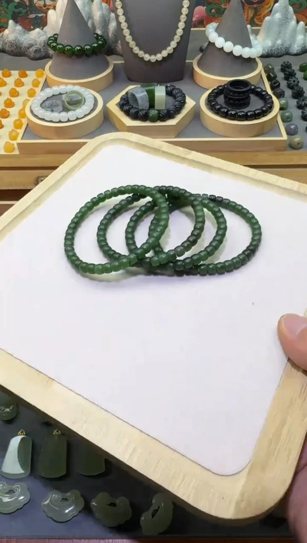 【闪购商品】和田玉颈饰未镶嵌6mm碧玉拍一发一多样性发货