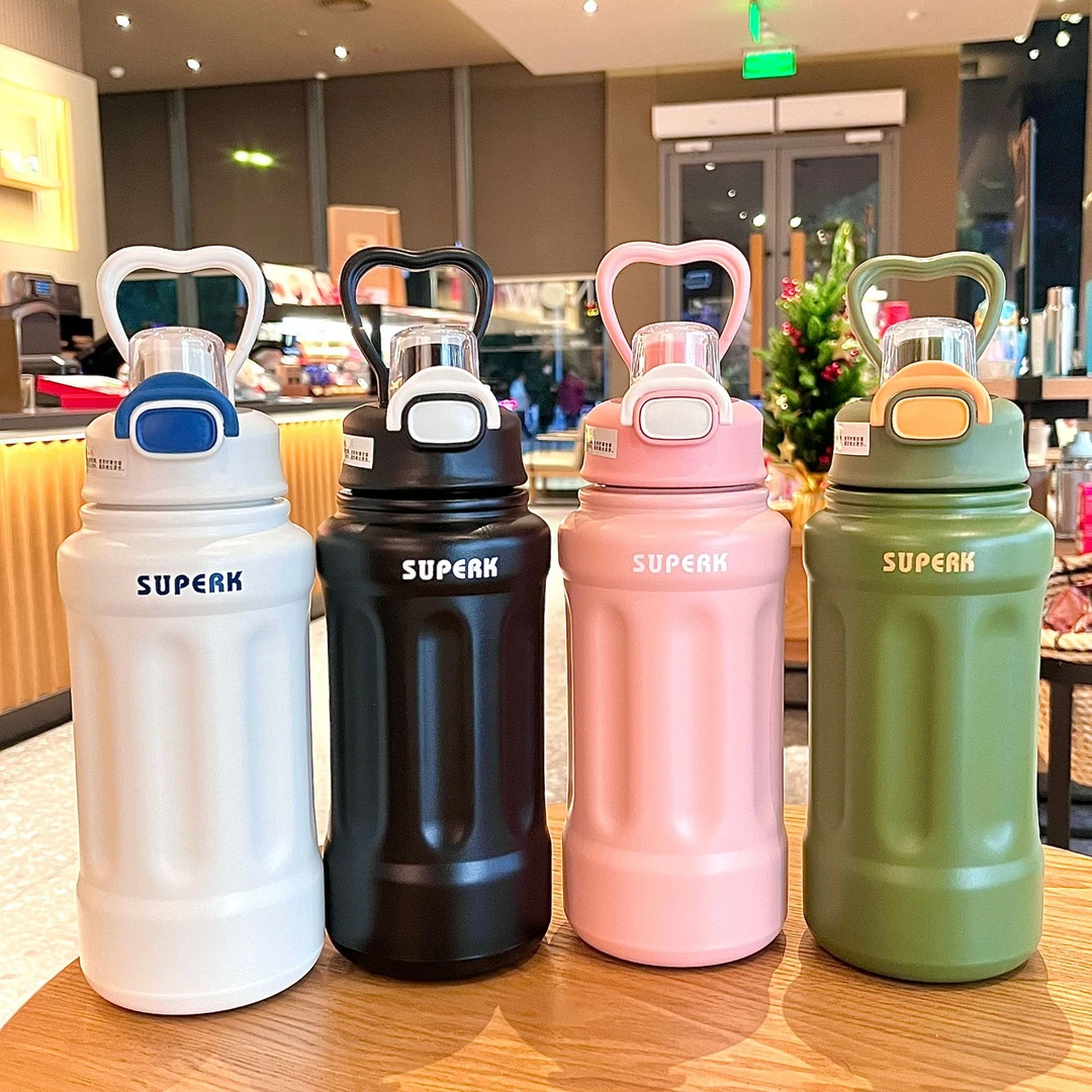 跨境大容量顿顿壶316不锈钢保温杯吸管提手户外运动健身真空水杯