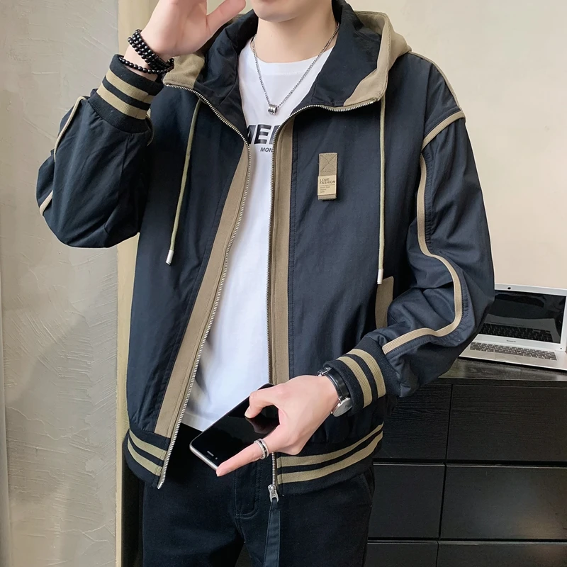 男士外套2024新款春秋冬季潮牌休闲春装痞帅夹克男装加棉爆款衣服