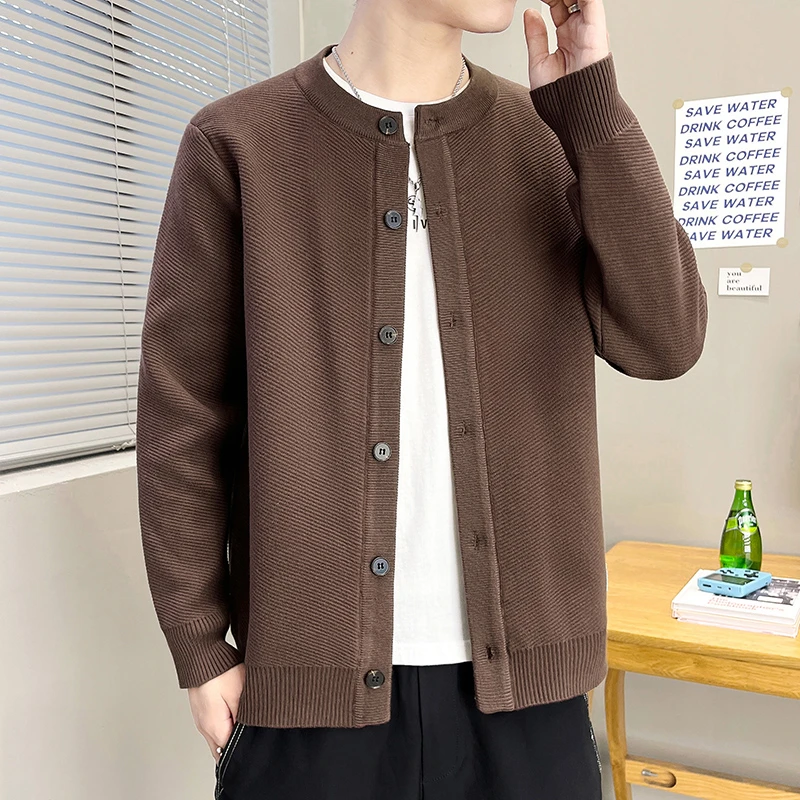 针织开衫毛衣男士春秋冬季2025新款外套毛线衣服潮牌秋装高端外套