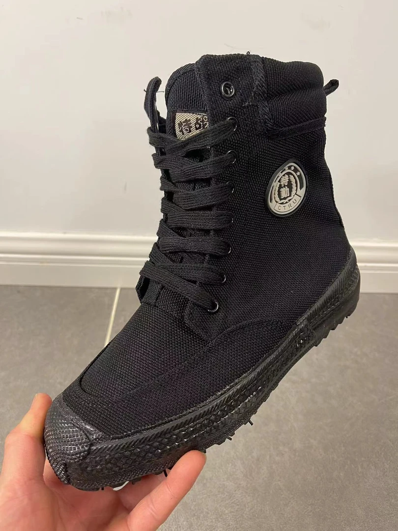 黑色高帮特勤保安鞋
