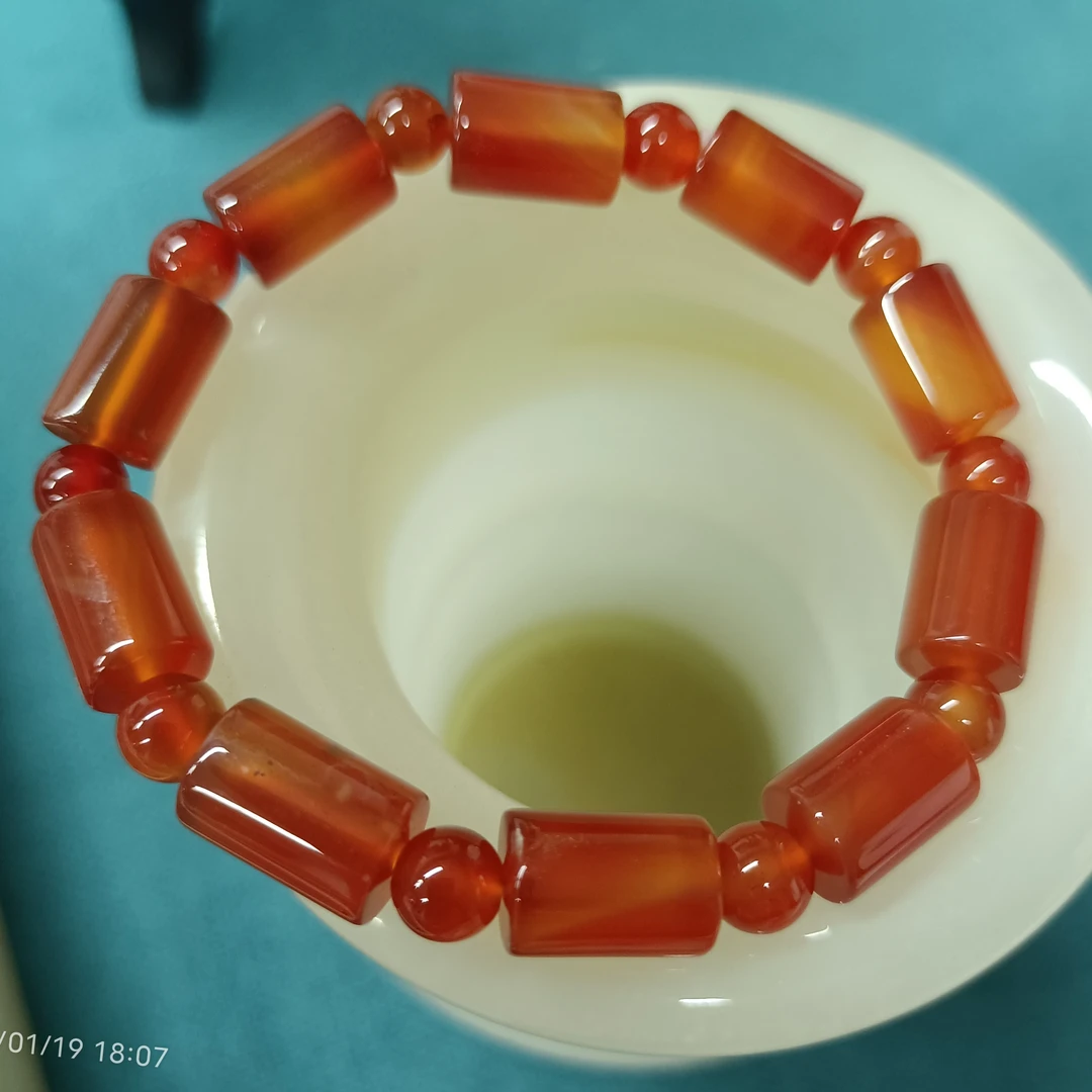 （上官云珠宝）sg075天然南红玛瑙玉髓手链色情侣手串