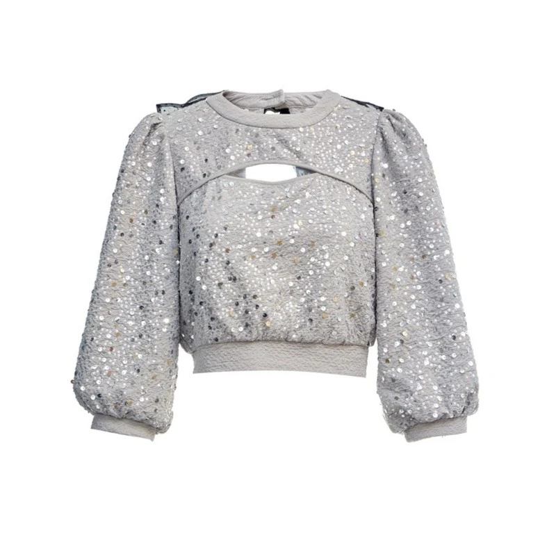 MAXRIENY后背镂空蝴蝶结套头上衣2022秋季设计感卫衣MC87TP603