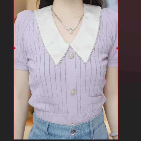 MAXRIENY24法式精致复古感套头针织修身上衣女针织衫时尚毛衣