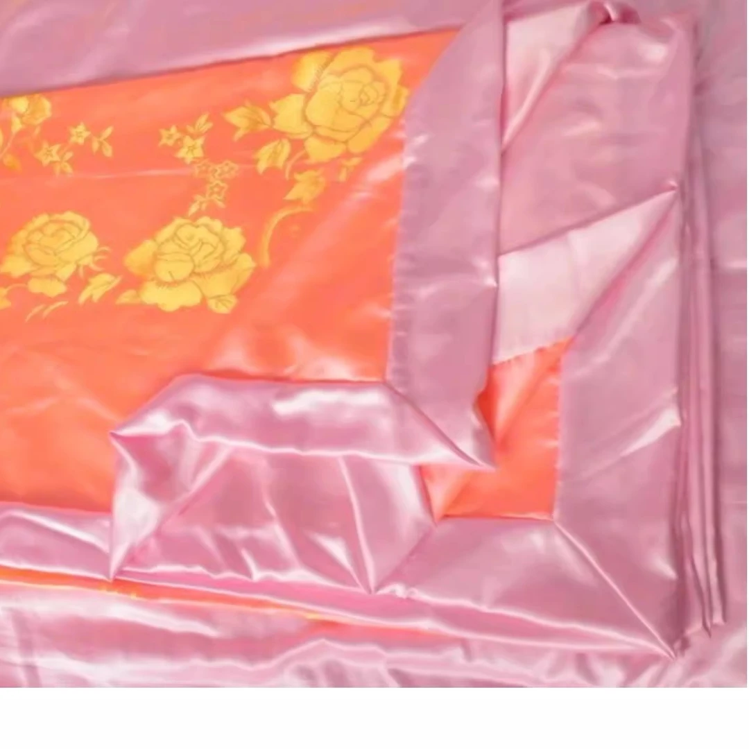 丝绸被罩婚庆被套结婚被罩丝绸被面柔软仿真丝喜庆被套便宜包邮