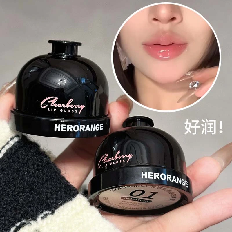 HERORANGE~清透浆果盈彩唇蜜滋润保湿嘟嘟唇水光镜面唇釉跨境彩妆
