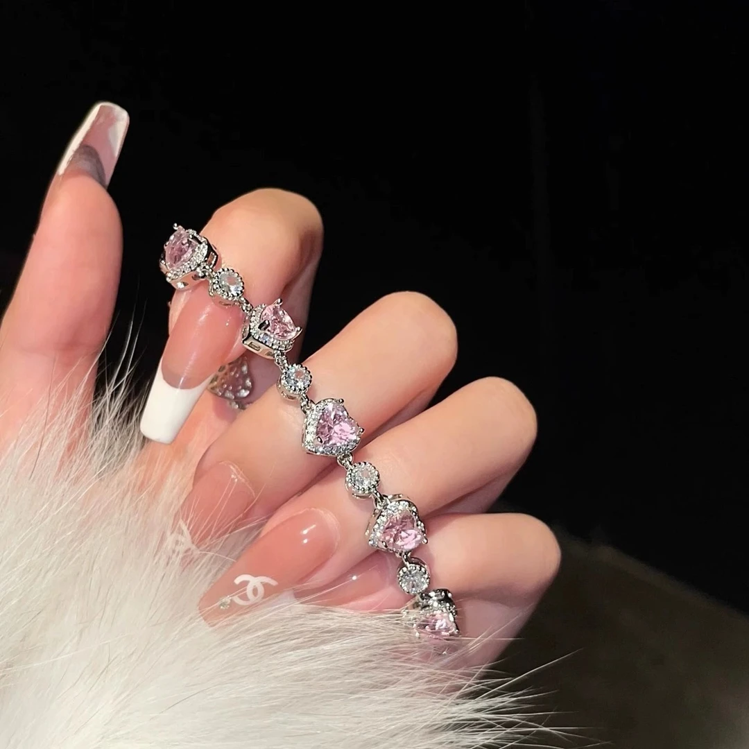 识恩 铜合金手链 锆石手链 轻奢高级感气质超闪精致手链