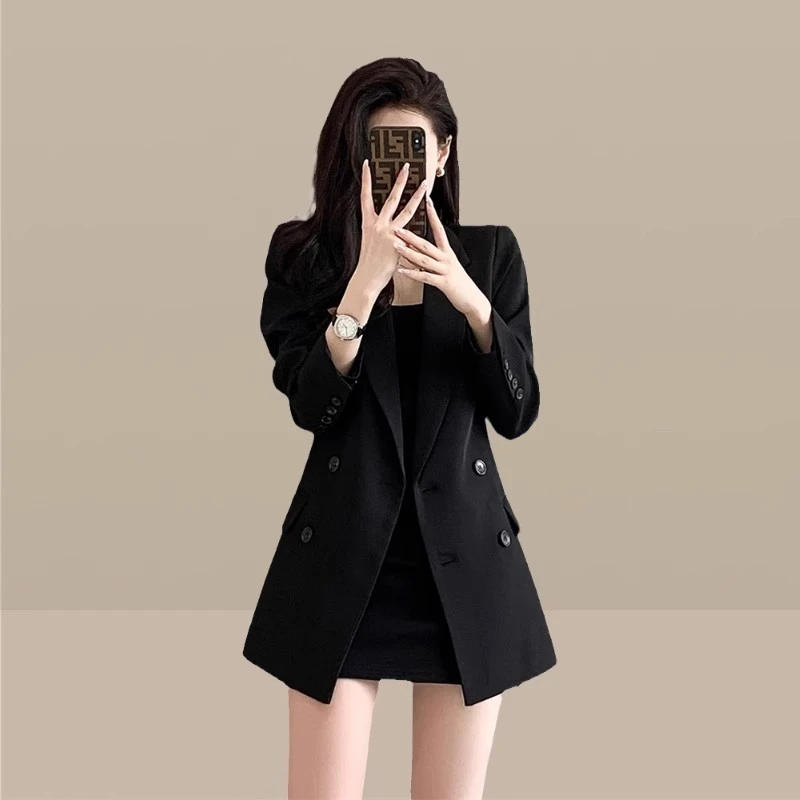 0188时尚新款春秋小个子显瘦减龄外套+吊带裙职业衣服气质套装女