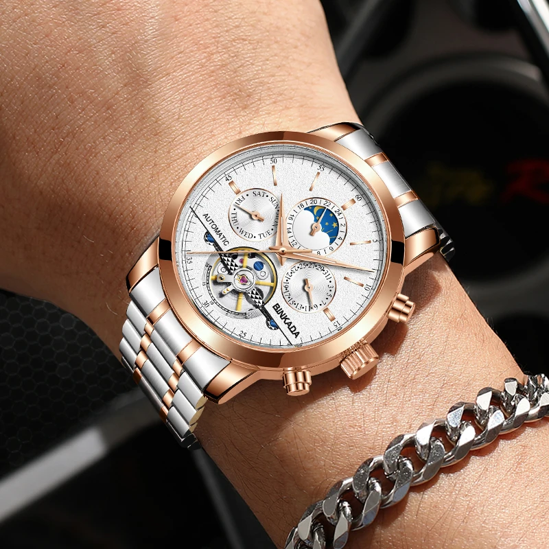 BINKADA/宾卡达男士全自动机械手表多功能商务时尚潮流-6946