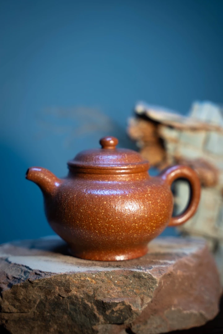 宜兴黄龙山原矿龙血砂水平壶莲子壶掇只壶茶具紫砂壶泡茶壶圆壶