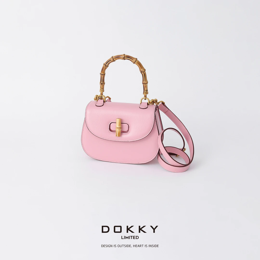 【竹节包】DOKKY 高级手工定制竹节.头层牛皮|.斜跨手提单肩马鞍包