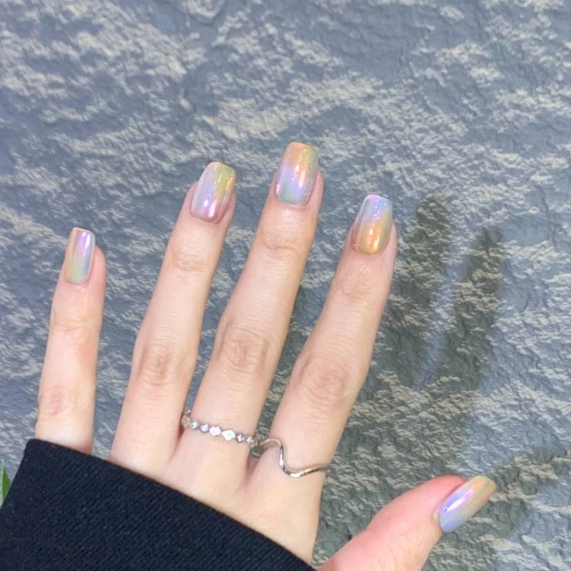 「S941」三色偏光晕染猫眼纯手工穿戴甲 18种显白甲型定制