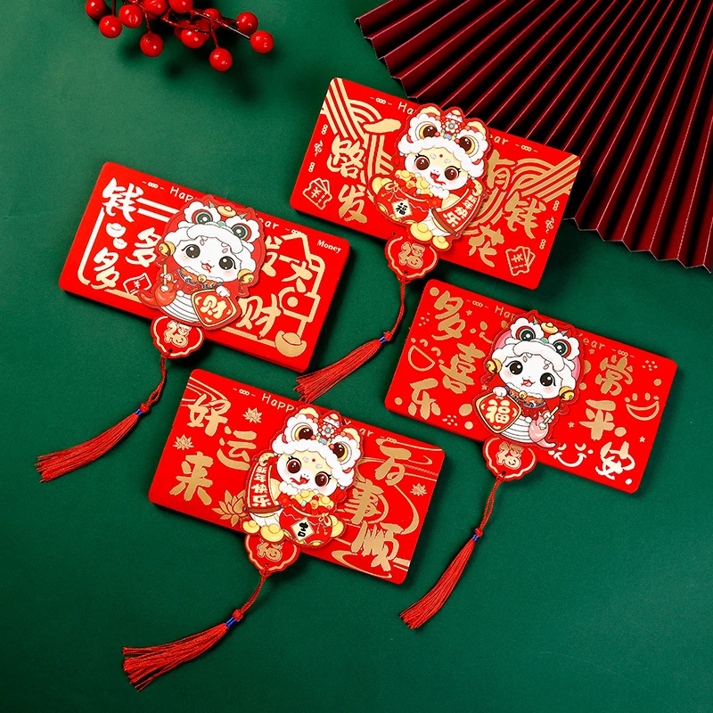 2025蛇年新年红包袋过年儿童新款折叠利是封个性创意压岁钱包可批