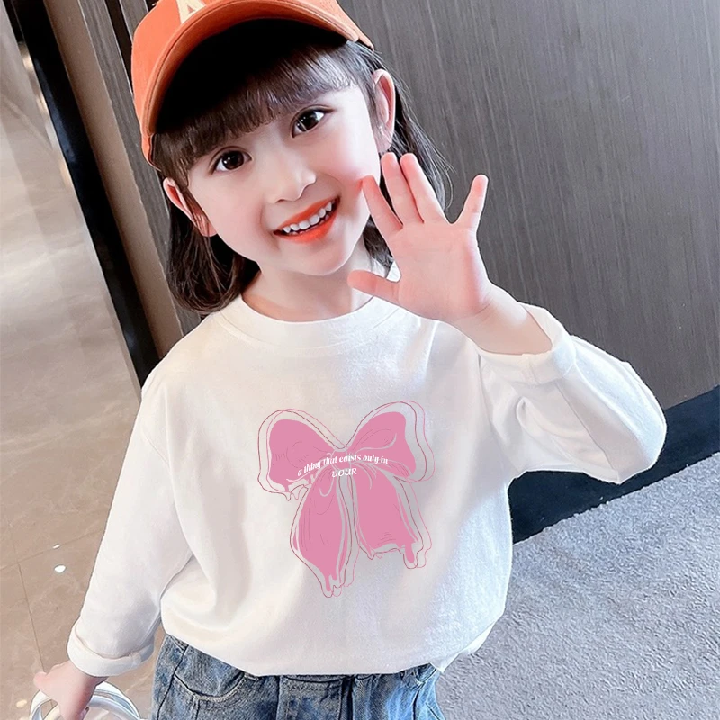 女童长袖T恤2024春秋新款儿童打底衫纯棉中大童上衣男宝宝打底衣