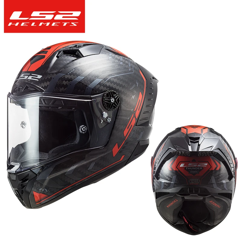 LS2碳纤维双十二头盔FF805摩托车机车全盔男女款骑士通用