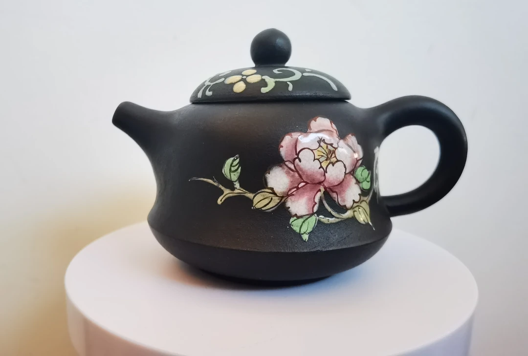 紫砂珐琅彩煮茶炉器具全套炉子煮奶茶小型煮茶炉电炉石臼茶炉室内
