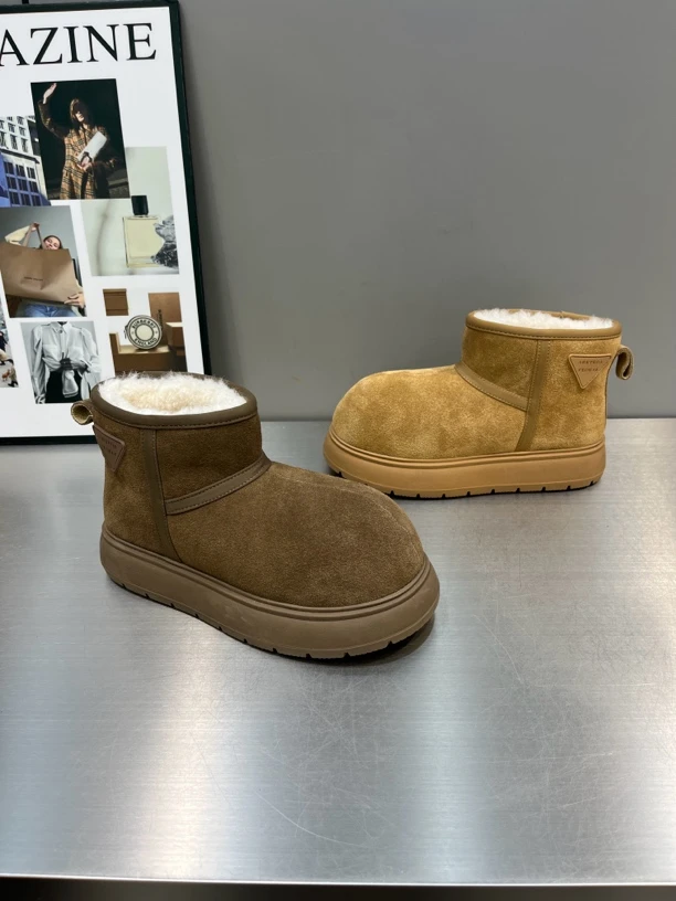 怒推 大头卡萨巴拉冬季雪地鞋雪地棉棉鞋女靴雪地靴保暖加厚加绒