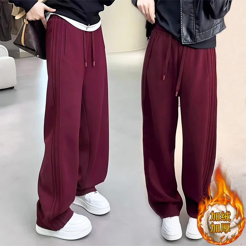 安可拉红美式炸街香蕉裤女装2025秋季爆款小个子宽松阔腿裤长裤潮