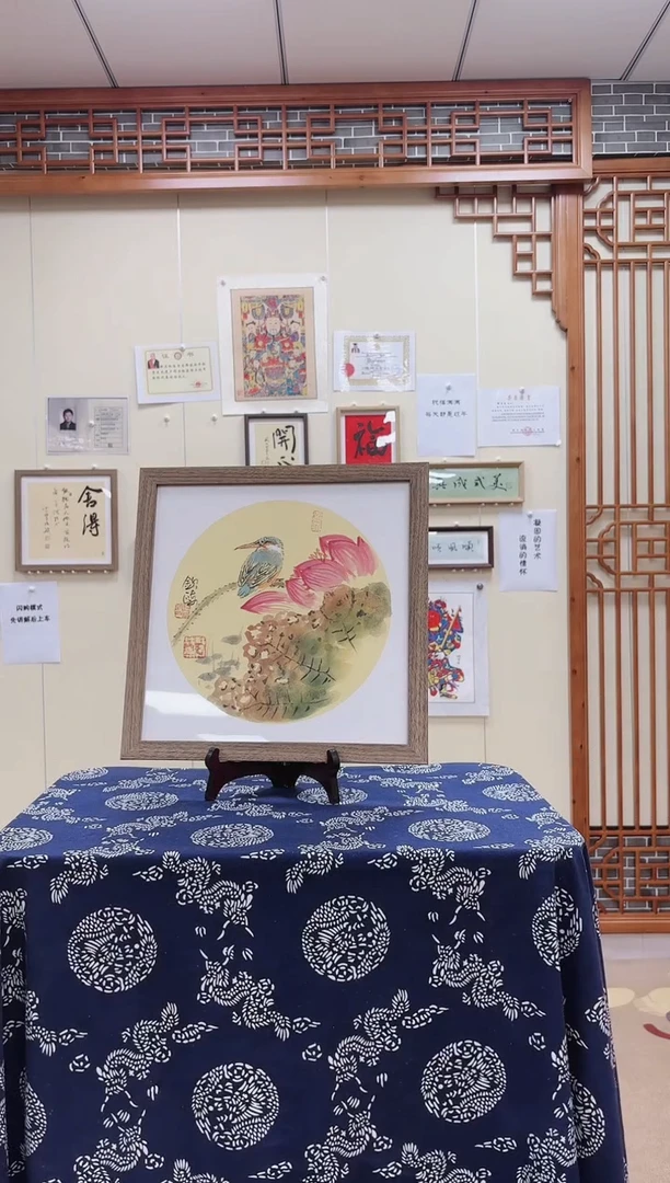 【闪购商品】绘画翠鸟图 带框 赵钦政老师