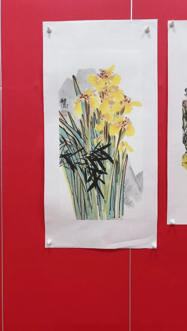 【闪购商品】绘画黄色兰花 唐继亮老师