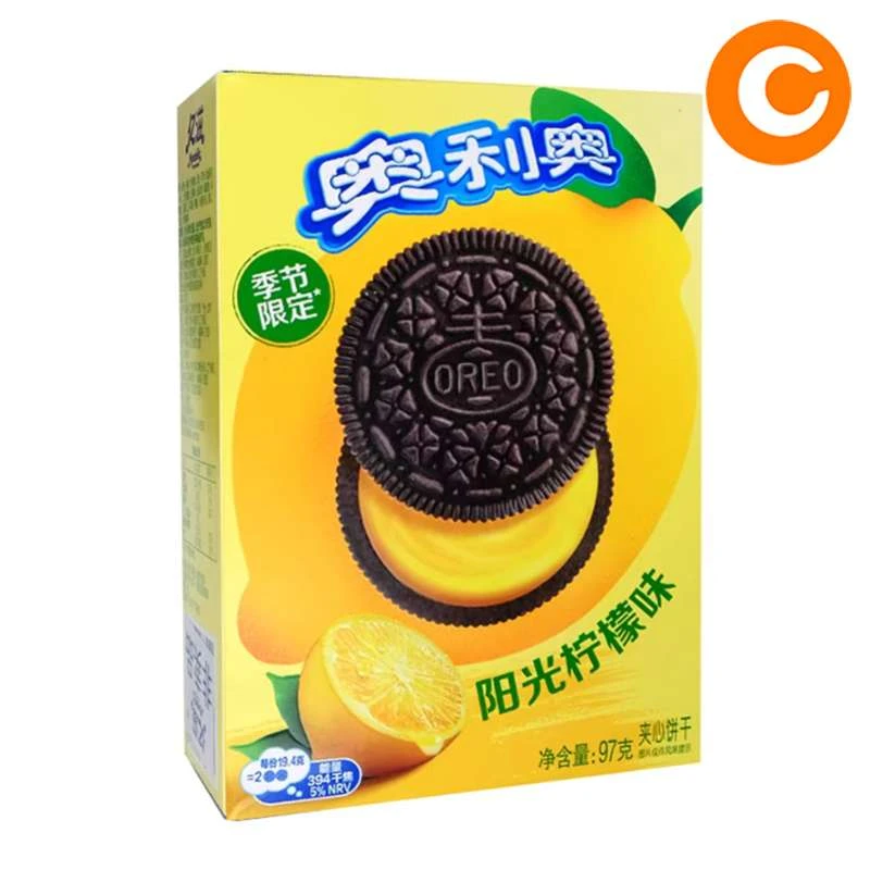 奥利奥阳光柠檬味夹心饼干97g/盒