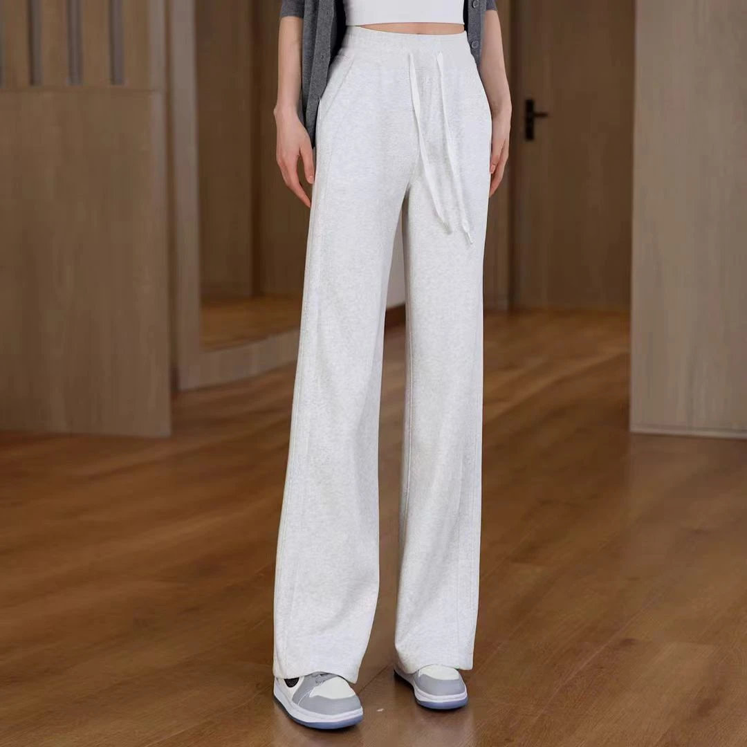 Jeanswest/真维斯2024夏季垂感直筒裤显瘦外穿百搭高腰时尚藏肉