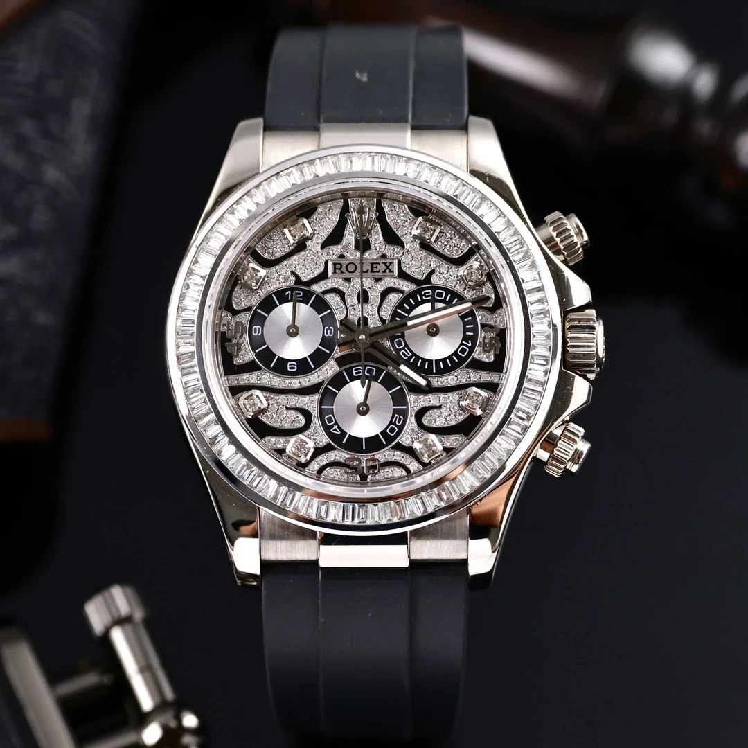 95新 达人尚品 劳力士迪通拿116519腕表 白金后镶钻石升级 40mm