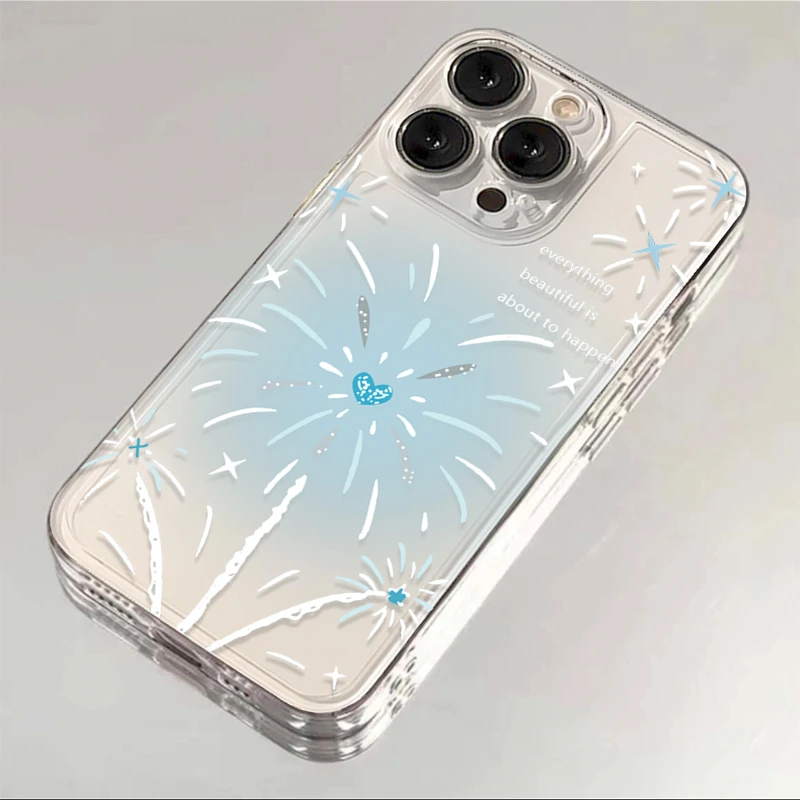 冬日花火苹果iPhone15/14promax手机壳13软壳12太空壳11/xs/xr/T