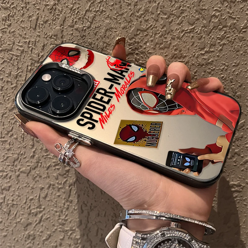 音乐蜘蛛侠金属按键苹果14promax手机壳iPhone13pro12/11磨砂xs软