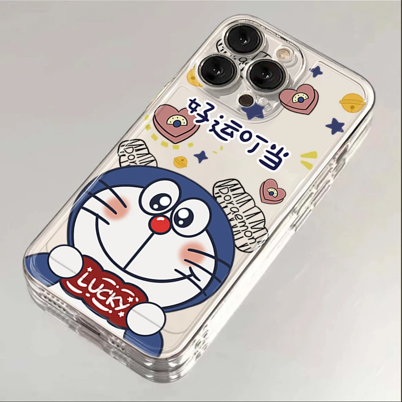 好运叮当猫华为小米苹果iPhone15/14promax手机壳13软12太空壳11T