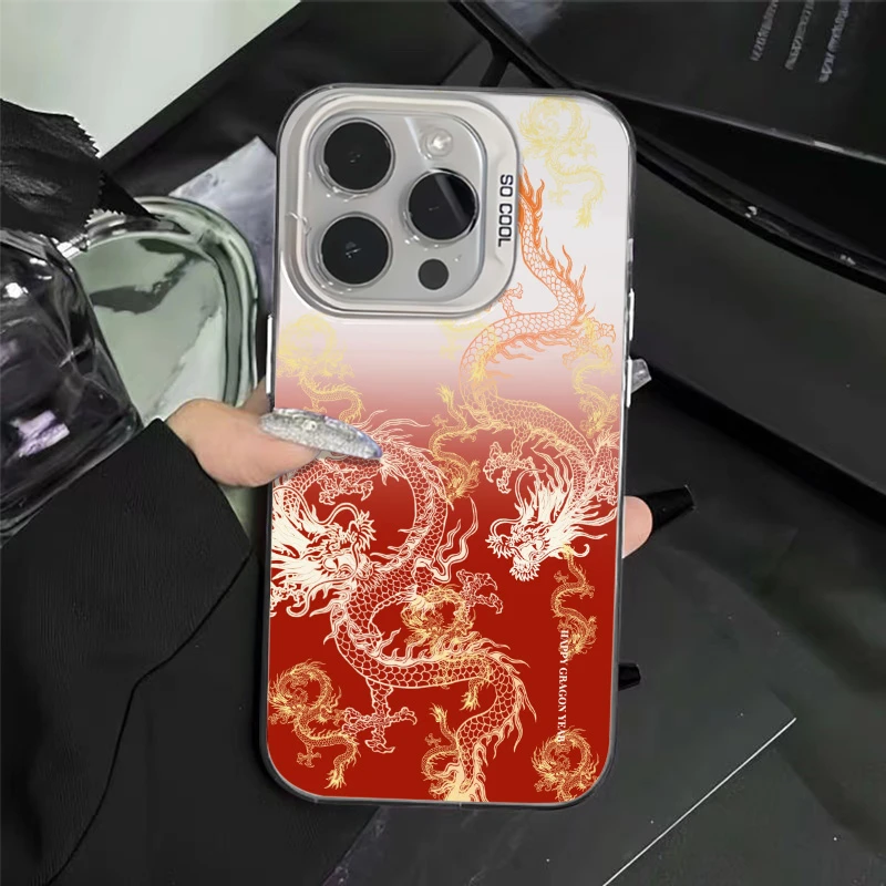 新年红龙苹果iPhone15promax手机壳14/13/12元气壳11大孔xs/xr软