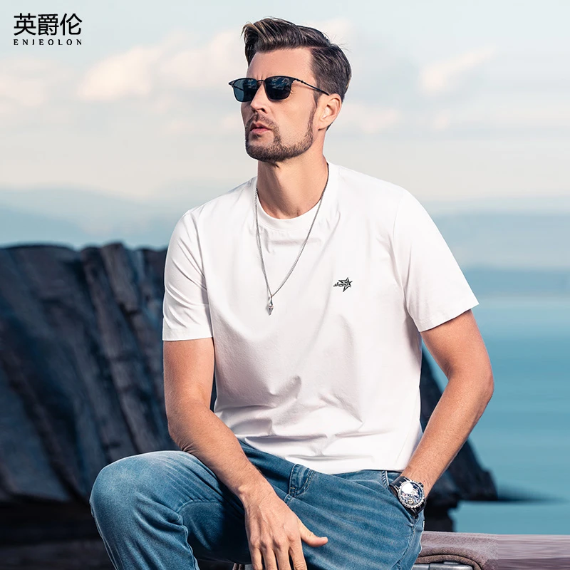 索罗娜凉感短袖T恤男士2025新款夏季跑步运动上衣T5634透气