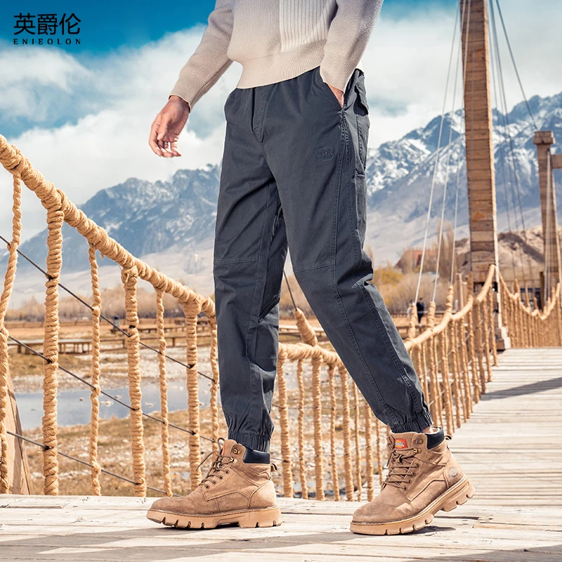 2023秋季新款男士休闲长裤 潮牌纯色束脚裤百搭小脚哈伦裤KZ9150