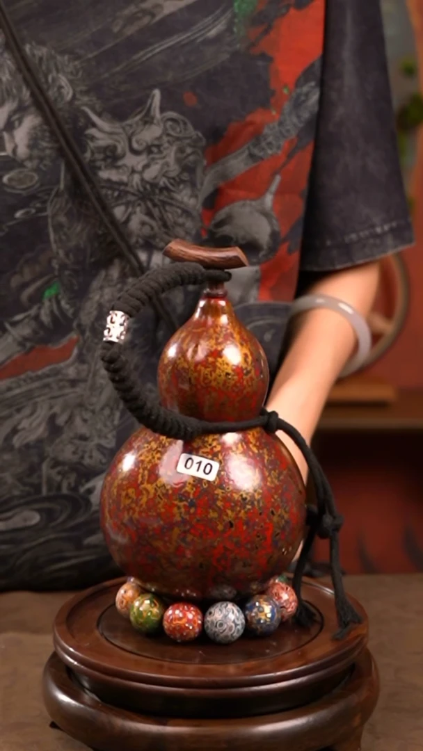 【闪购商品】漆艺酒葫芦 不包手串及旋转底座010