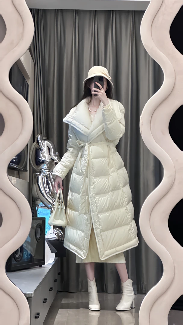 【雅乔定制】大被子鹅绒服 大翻领长款外套DYYK-23111510